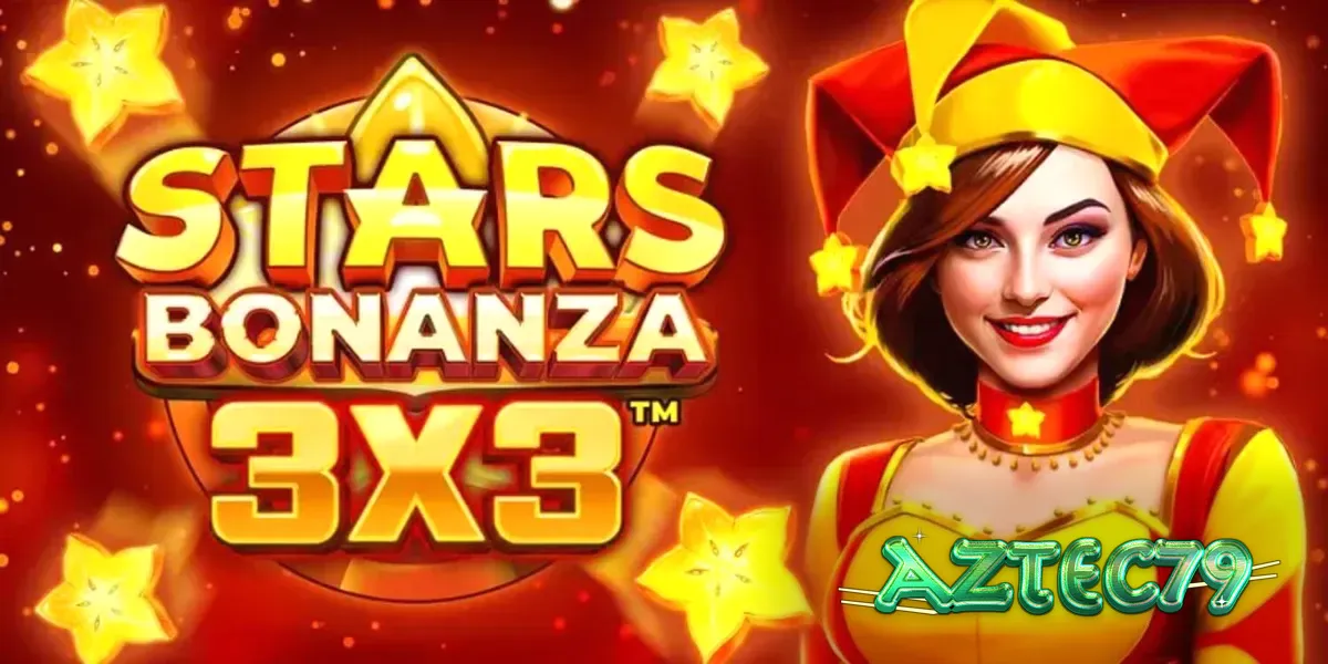 Tampilan antarmuka slot Stars Bonanza 3x3 dengan simbol buah dan jester