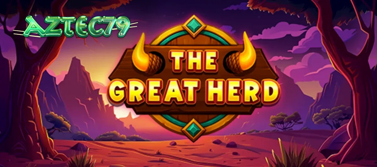 Pemandangan savana Afrika yang indah di slot The Great Herd